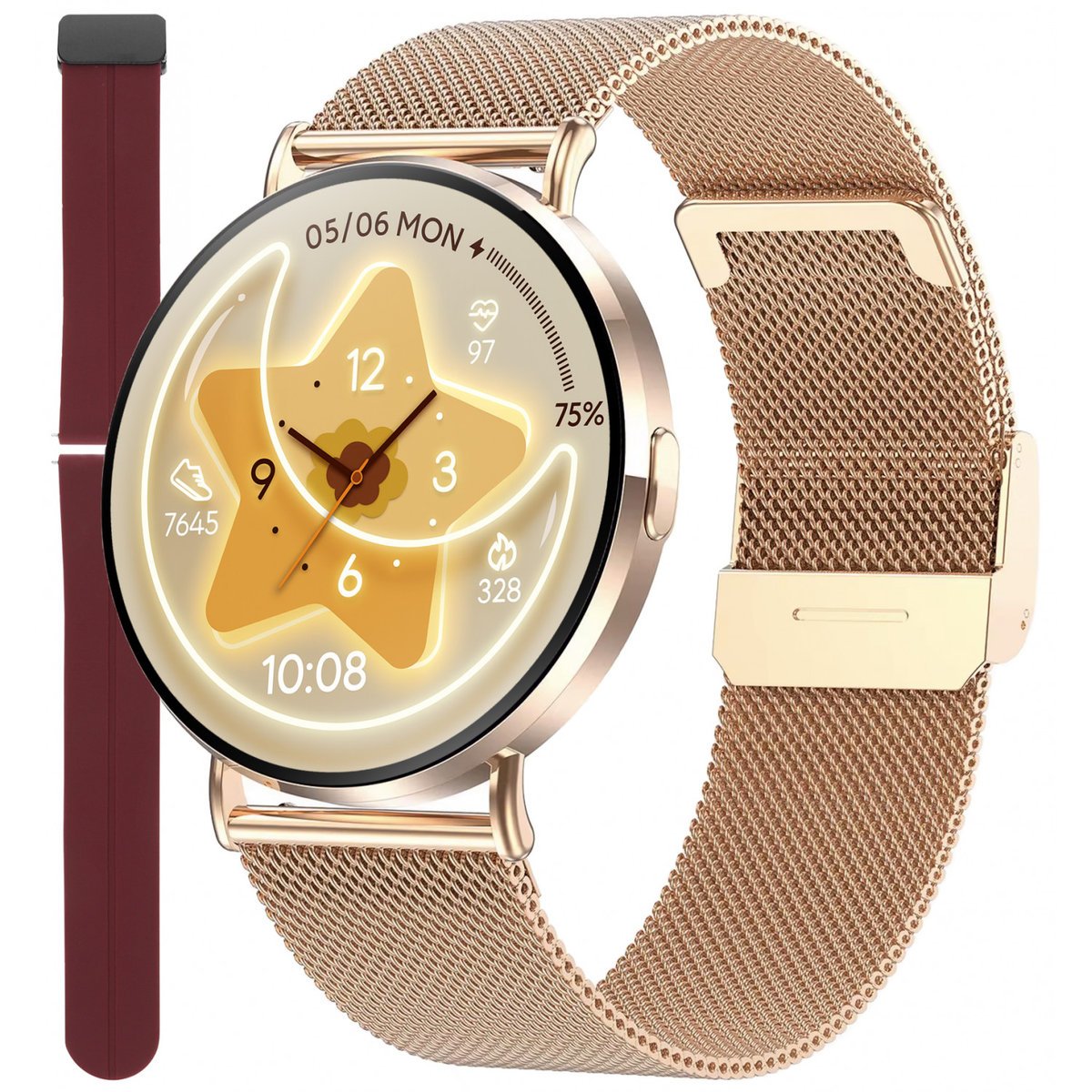Zegarek Smartwatch Damski Enter SAT06.110.1410.255-SET różowe złoto