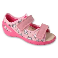 Buty dla dziewczynek - Befado obuwie dziecięce pu 063X019 różowe - miniaturka - grafika 1