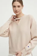 Bluzy damskie - Champion bluza damska kolor beżowy gładka 117345 - miniaturka - grafika 1