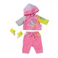 Domki dla lalek - Ubranko dla lalek Baby born Deluxe Jogging Complete Set szare Mga Entertainment - miniaturka - grafika 1