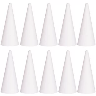 Stożek Styropianowy Stożki 15cm Zestaw 10szt - Prace ręczne dla dzieci - miniaturka - grafika 1