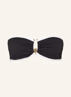 Stroje kąpielowe - Seafolly Góra Od Bikini Bandeau Beach Bond schwarz - miniaturka - grafika 1