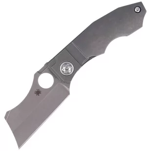 Nóż składany Spyderco Stovepipe Titanium CPM 20CV Plain (C260TIP) - Noże - miniaturka - grafika 1