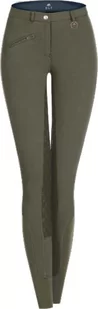 Waldhausen Bryczesy THERMO FUN SPORT SILICONE damskie pełny lej silikonowy - - khaki - Bryczesy - miniaturka - grafika 1