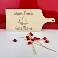 Gadżety dla niej i dla niego - Deska Do Krojenia Dla par wspólne poranki z imionami - miniaturka - grafika 1