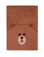 Notesy i bloczki - Line Friends Line Friends Line Friends Pluszowy Notes Notatnik A5 Miś Brown 5055918633159 - miniaturka - grafika 1