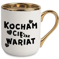 Kubki - Kubek Elegancki z Nadrukiem KOCHAM CIĘ Stylowe Wzory Biały - miniaturka - grafika 1