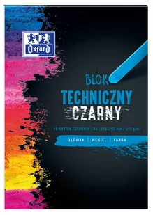 Oxford BLOK TECHNICZNY A4/10K CZARNY 0XFRD 72546 AP72539 - Szkolne artykuły papiernicze - miniaturka - grafika 2