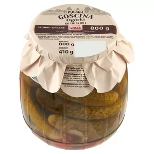 Polska gościna Ogórki korniszony 800 g - Warzywa w marynacie - miniaturka - grafika 1