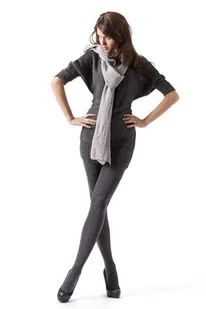 RAJSTOPY MONA COTTON 350 MELANGE/GREY (kolor szary, rozmiar 3) - Rajstopy - miniaturka - grafika 1