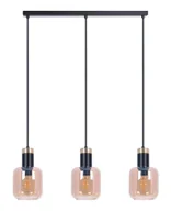 Lampy stojące - Potrójna szklana lampa wisząca na listwie 14X A557 Foxton - miniaturka - grafika 1