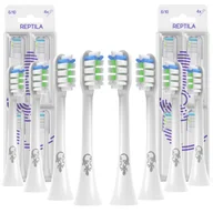 Końcówki do szczoteczek elektrycznych - 8x Końcówki do szczoteczki Soocas X3u X5 X3 białe 8 sztuk ZAPAS KOŃCÓWKA Reptila - miniaturka - grafika 1