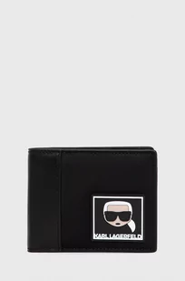 KARL Lagerfeld Lagerfeld portfel męski kolor czarny - Portfele - miniaturka - grafika 1