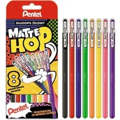 Długopisy - Długopis żelowy MATTEHOP 1,0mm (8 szt.) K110V-ST8PL PENTEL - miniaturka - grafika 1