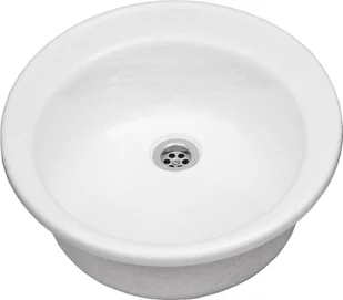 Polimat ZO-48 Zlewozmywak akrylowy jednokomorowy Ø48 cm biały 00108 - Zlewozmywaki - miniaturka - grafika 1