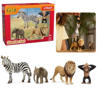 SLH42721 Schleich Wild Life - Zestaw czterech dzikich zwierząt na start, Afryka, figurka dla dzieci 3+ - Figurki dla dzieci - miniaturka - grafika 1