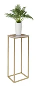 Kwietniki - Wysoki kwietnik z metalowym stelażem złoty + dąb sonoma N2-B54 - miniaturka - grafika 1
