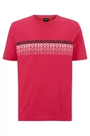 Koszulki męskie - BOSS T-shirt męski, Medium Pink660, XXL - miniaturka - grafika 1
