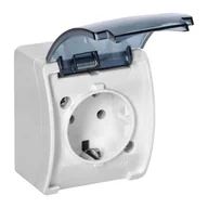 Gniazdka elektryczne - Gniazdo Pojedyncze Schuko Z Klapką 2P+Z Ip44 Aquatic Or-Oe-7105(Gs)/Wt Orno - miniaturka - grafika 1