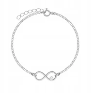 Bransoletki - Nieskończoność Bransoletka na nogę srebro - miniaturka - grafika 1