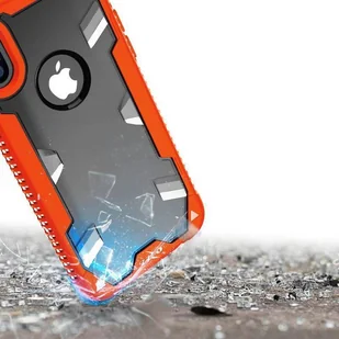 Zizo Proton Case Pancerne etui iPhone X ze szkłem 9H na ekran (Orange/Trans Clear) - Etui i futerały do telefonów - miniaturka - grafika 11