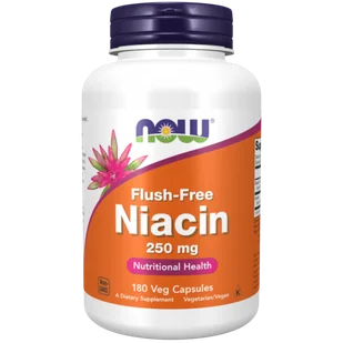 Now Foods Foods Foods Niacyna Flush-Free 250mg (180kap) - Witaminy i minerały - miniaturka - grafika 1