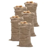 Plecaki - vidaXL Worki jutowe, 5 szt., 65x135 cm, 100% juta, 220 g/m² - miniaturka - grafika 1