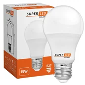Żarówki LED - Żarówka LED SUPERLED 1165 E27 15W Biała Zimna - miniaturka - grafika 1
