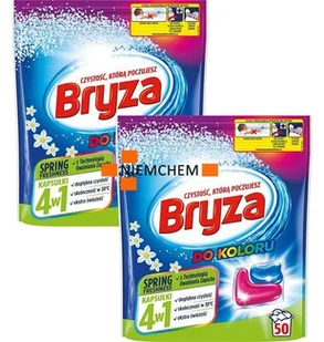 Bryza 4w1 Kapsułki do Prania Koloru Spring Freshness 2x50szt - Środki do prania - miniaturka - grafika 1