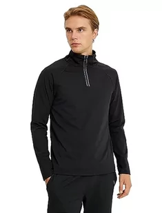 Koton Męska bluza sportowa z długim rękawem z zamkiem błyskawicznym, Czarny (999), L - Bluzy męskie - miniaturka - grafika 1