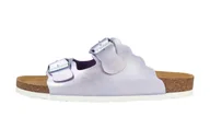 Klapki i japonki damskie - Dr. Brinkmann klapki damskie falisty brzeg metaliczny połysk masy perłowej 700341, rozmiar:42 EU, kolor:Fioletowy - miniaturka - grafika 1