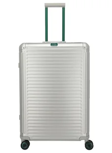 Walizka aluminiowa duża Travelite Next 75 Years Edition - silver / green - Walizki - miniaturka - grafika 1