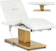 Fotele kosmetyczne - Physa Fotel kosmetyczny150 kg VITERBO - biało złoty - miniaturka - grafika 1