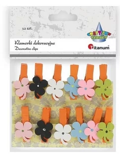 Hasta Ozdoba dekoracyjna Spinacz Drew 399113 Kwiaty Pbh Op12 - Przybory szkolne - miniaturka - grafika 1