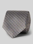 Krawaty i muchy męskie - Krawat z czystego jedwabiu z detalem z logo - miniaturka - grafika 1