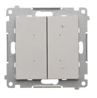 Wyłączniki światła i elektryczne - Kontakt Simon Ściemniacz do LED ściemnialnych klawiszowy Simon 55 - aluminium mat - miniaturka - grafika 1