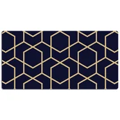 Podkładki na biurko - Podkładka na biurko Złoty geometryczny wzór 120x60 cm - miniaturka - grafika 1