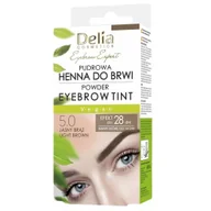 Akcesoria i kosmetyki do stylizacji brwi - DELIA Pudrowa henna do brwi 5.0 Jasny Brąz 4g - miniaturka - grafika 1