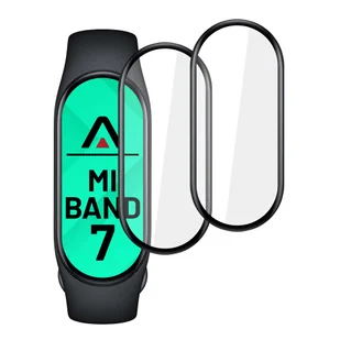 2x Elastyczne Szkło 3D szybka na ekran Alogy do Xiaomi Mi Band 7 Black - Akcesoria do smartwatchy - miniaturka - grafika 2
