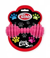 Zabawki dla psów - PET NOVA Pet Nova Hantel dentystyczny DumbBell z miętą różowy 12cm PPTN017 - miniaturka - grafika 1