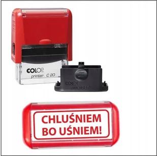 PIECZĄTKA "CHLUŚNIEM BO UŚNIEM!" - ZABAWNE, ŚMIESZNE GADŻETY, PREZENT - Pieczątki - miniaturka - grafika 1
