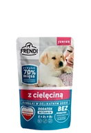 Mokra karma dla kotów - Frendi- Junior, Kawałki w delikatnym sosie z cielęciną 100g - miniaturka - grafika 1