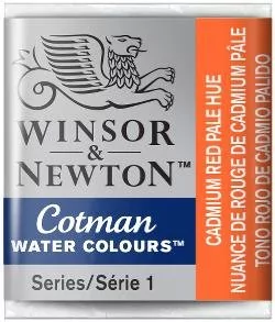 Winsor&Newton, farba akwarelowa Cotman półkostka, Cadmium Red Pale Hue - Farby i media malarskie - miniaturka - grafika 1