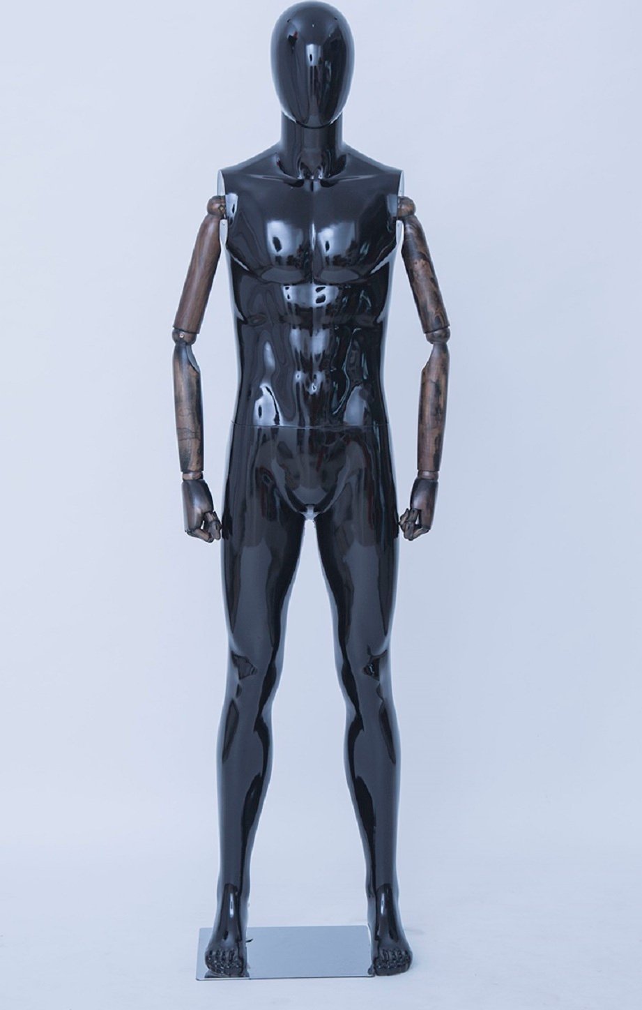 Eurotondisplay HX-DM11-HM Manekin abstrakcyjny Jajogłowy Drewniane ramiona Ręce Czarny Biały Mężczyzna NOWOŚĆ