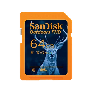 SanDisk Outdoors FHD SDXC UHS-I Card - 64GB Single Pack - SDSDUNR-064G-GN6VN - Karty pamięci - miniaturka - grafika 1