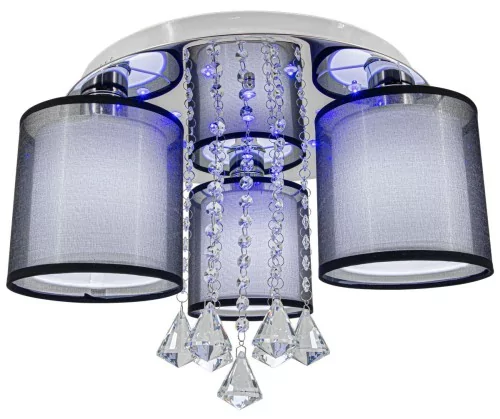 MLAMP LAMPA sufitowa ELMDRS8007/3 8C MLAMP metalowa OPRAWA glamour z kryształkami chrom ELMDRS8007/3 8C