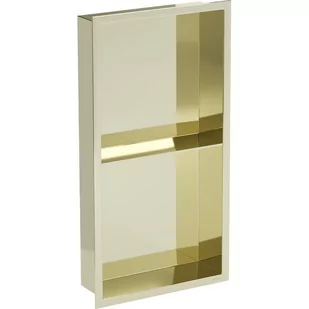 Mexen X-Wall-R półka wnękowa z kołnierzem i półką 60 x 30 cm, złota - Półki łazienkowe - miniaturka - grafika 1