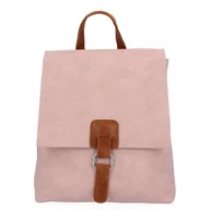 Torebki damskie - Stylowy Plecaczek Damski Vintage firmy Herisson 1202B419 Pudrowy Róż - miniaturka - grafika 1