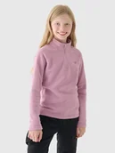 Pozostała odzież narciarska - Bielizna termoaktywna polarowa (góra) dziewczęca 4F 4FJWAW24UFLEF052-56S Różowy - miniaturka - grafika 1