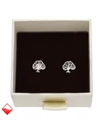 Kolczyki - Kolczyki srebrne drzewko szczęścia - miniaturka - grafika 1